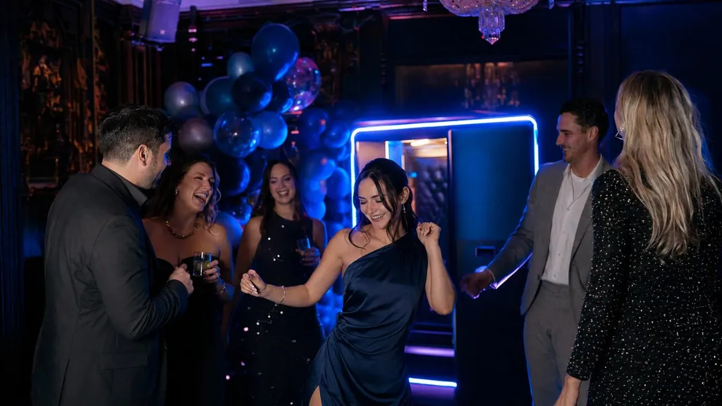 LED photo booth at a 21st birthday party